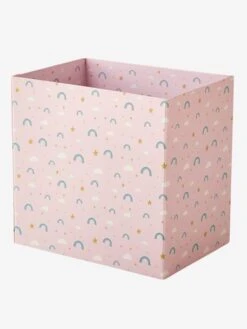 Corbeille En Carton Pliable Arc-en-ciel Rose - Vertbaudet -Chambre Douillette Soldes corbeille en carton pliable arc en ciel 4