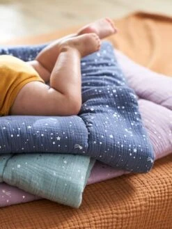 Couverture Bébé En Gaze De Coton Bio* COMÈTES Parme - Vertbaudet -Chambre Douillette Soldes couverture bebe en gaze de coton bio cometes 2