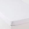 Drap-housse Enfant Jersey Extensible Blanc Blanc - Vertbaudet