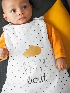 Gigoteuse Sans Manches PETIT BOUT Blanc Imprimé - Vertbaudet -Chambre Douillette Soldes gigoteuse sans manches petit bout 2