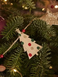 Guirlande De Noël En Bois Bois - Vertbaudet -Chambre Douillette Soldes guirlande de noel en bois 2