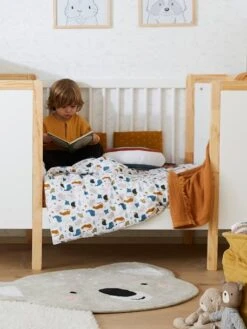 Housse De Couette Bébé MINI ZOO Blanc / Multicolore - Vertbaudet -Chambre Douillette Soldes housse de couette bebe mini zoo 2