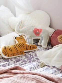 Lot De 2 Coussins Animaux EDEN INDIA Multicolore - Vertbaudet -Chambre Douillette Soldes lot de 2 coussins animaux eden india 4