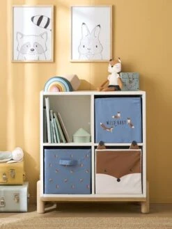 Lot De 3 Bacs De Rangement Baby Fox Lot Bleu - Vertbaudet -Chambre Douillette Soldes lot de 3 bacs de rangement baby fox 4