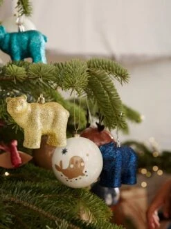 Lot De 3 Décorations De Noël Ours Pailletés Vert - Vertbaudet -Chambre Douillette Soldes lot de 3 decorations de noel ours pailletes 4