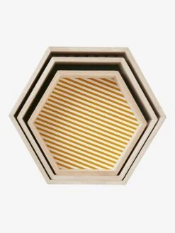 Lot De 3 étagères Hexagones Enfant Bois/multicolore - Vertbaudet -Chambre Douillette Soldes lot de 3 etageres hexagones enfant 2