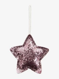 Lot De 4 Décorations De Noël Glitter Rose - Vertbaudet -Chambre Douillette Soldes lot de 4 decorations de noel glitter 4