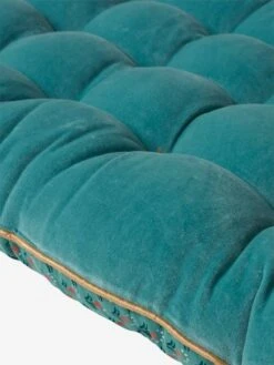 Matelas De Sol Velours Eden India Vert / Rose - Vertbaudet -Chambre Douillette Soldes matelas de sol velours eden india 4