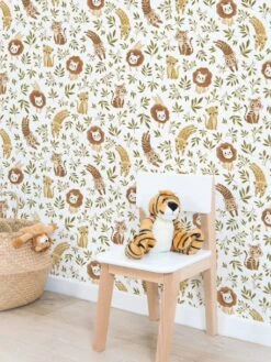 Papier Peint Animaux Savane Felidae LILIPINSO Bronze - Lilipinso -Chambre Douillette Soldes papier peint animaux savane felidae lilipinso 2