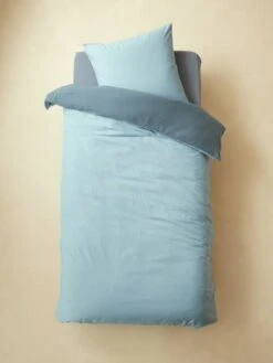 Chambre Douillette Soldes -Chambre Douillette Soldes parure enfant bicolore housse de couette taie doreiller en gaze de coton 1