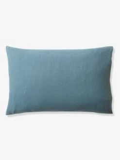 Parure Enfant Bicolore Housse De Couette + Taie D'oreiller En Gaze De Coton Bleu - Vertbaudet -Chambre Douillette Soldes parure enfant bicolore housse de couette taie doreiller en gaze de coton 4
