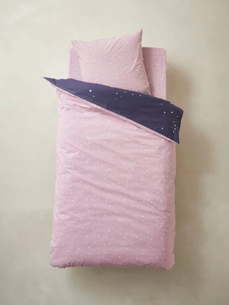 Parure Housse De Couette + Taie D'oreiller Avec Détails Phosphorescents MISS CONSTELLATION Marine / Parme - Vertbaudet 6 Parure Housse De Couette + Taie D'oreiller Avec Détails Phosphorescents MISS CONSTELLATION Marine / Parme - Vertbaudet – Image 6