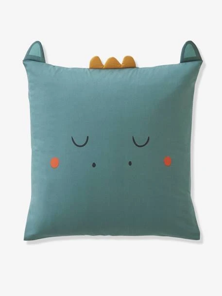 Parure Housse De Couette + Taie D'oreiller BIO* DRAGON Vert / écru - Vertbaudet 4 Parure Housse De Couette + Taie D'oreiller BIO* DRAGON Vert / écru - Vertbaudet – Image 4