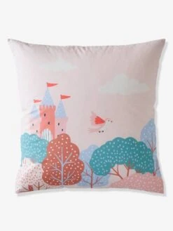 Parure Housse De Couette + Taie D'oreiller Enfant ABC PRINCESSE Mauve - Vertbaudet -Chambre Douillette Soldes parure housse de couette taie doreiller enfant abc princesse 2