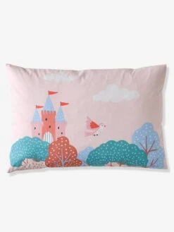 Parure Housse De Couette + Taie D'oreiller Enfant ABC PRINCESSE Mauve - Vertbaudet -Chambre Douillette Soldes parure housse de couette taie doreiller enfant abc princesse 4