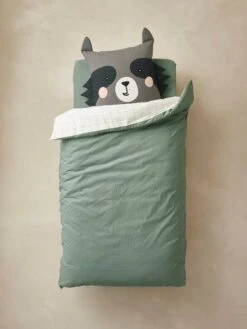 Parure Housse De Couette + Taie D'oreiller Enfant En Coton Bio* FOREST BAND écru / Multicolore - Vertbaudet -Chambre Douillette Soldes parure housse de couette taie doreiller enfant en coton bio forest band 4