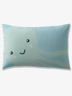 Parure Housse De Couette + Taie D'oreiller Enfant FONDS MARINS Bleu - Vertbaudet -Chambre Douillette Soldes parure housse de couette taie doreiller enfant fonds marins 2