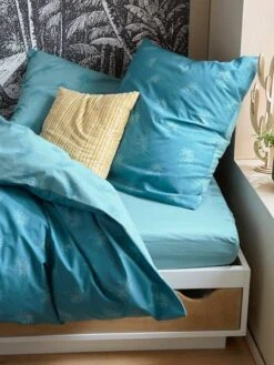 Parure Housse De Couette + Taie D'oreiller Enfant PALMIERS Terracotta - Vertbaudet -Chambre Douillette Soldes parure housse de couette taie doreiller enfant palmiers 5