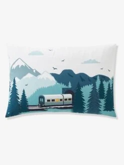 Parure Housse De Couette + Taie D'oreiller Enfant SUR LES RAILS Vert - Vertbaudet -Chambre Douillette Soldes parure housse de couette taie doreiller enfant sur les rails 3