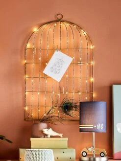 Pêle-mêle Lumineux Cage à Oiseaux Doré - Vertbaudet -Chambre Douillette Soldes pele mele lumineux cage a oiseaux 2