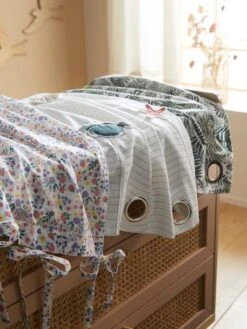 Rideau Voilage PLACE DU LILAS écru / Multicolore - Vertbaudet -Chambre Douillette Soldes rideau voilage place du lilas 3