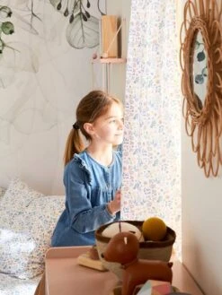 Rideau Voilage PLACE DU LILAS écru / Multicolore - Vertbaudet -Chambre Douillette Soldes rideau voilage place du lilas 4