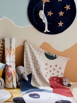 Tapis Arty Bleu / Multicolore - Vertbaudet -Chambre Douillette Soldes tapis arty 3