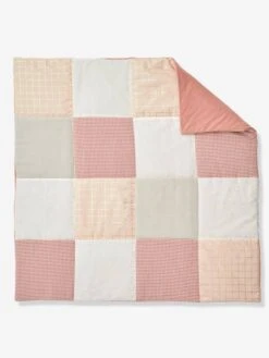 Tapis De Sol Patchwork GIRLY VICHY Rose / Multicolore - Vertbaudet -Chambre Douillette Soldes tapis de sol patchwork girly vichy 3