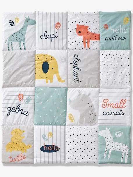 Tapis De Sol Patchwork Jungle Baby Multicolore - Vertbaudet 1 Tapis De Sol Patchwork Jungle Baby Multicolore - Vertbaudet