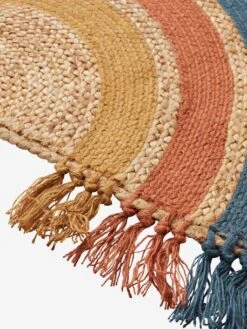 Tapis En Jute Arc-en-ciel WILD SAHARA Bleu / Multicolore - Vertbaudet -Chambre Douillette Soldes tapis en jute arc en ciel wild sahara 2