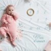 Tapis Photo Bébé EAU DE ROSE écru / Rose - Vertbaudet